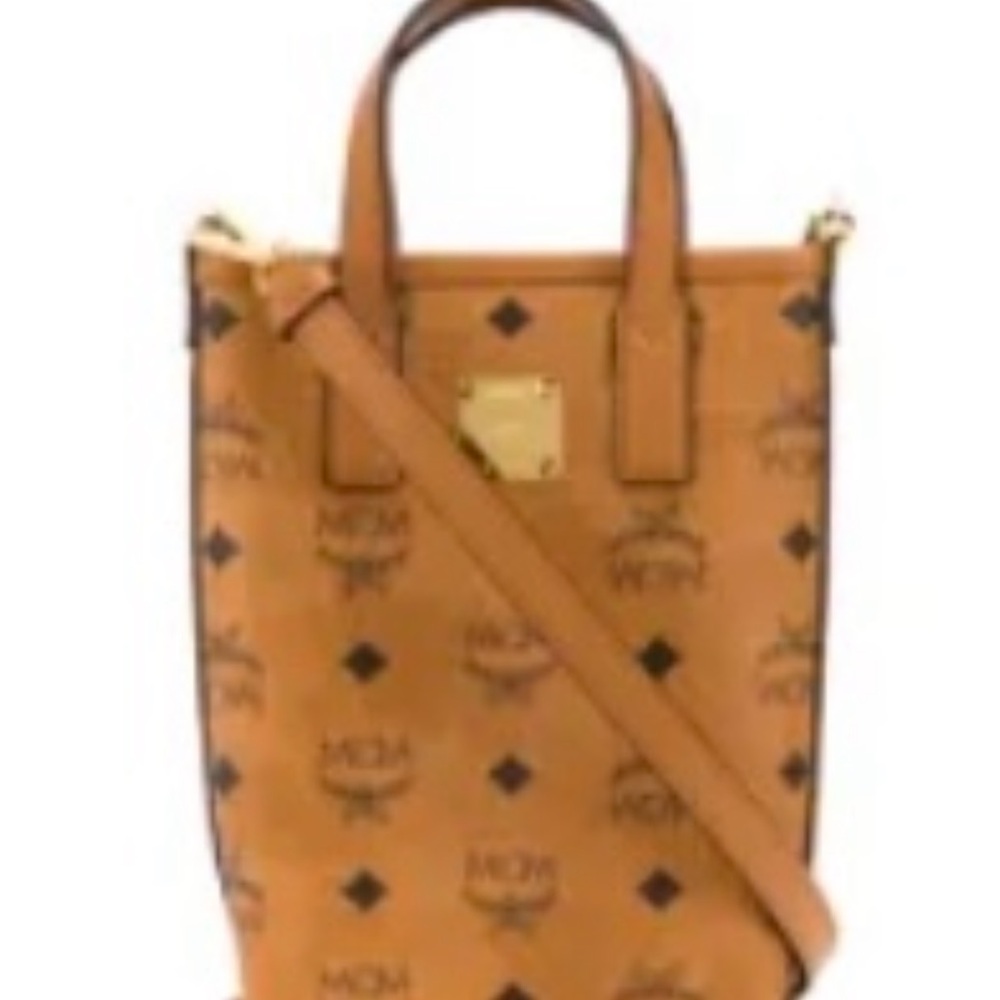 Authentic MCM Brown Logo Messenger Bag